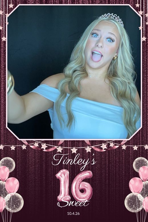 Tinley's Sweet 16 print: the birthday girl in a tiara